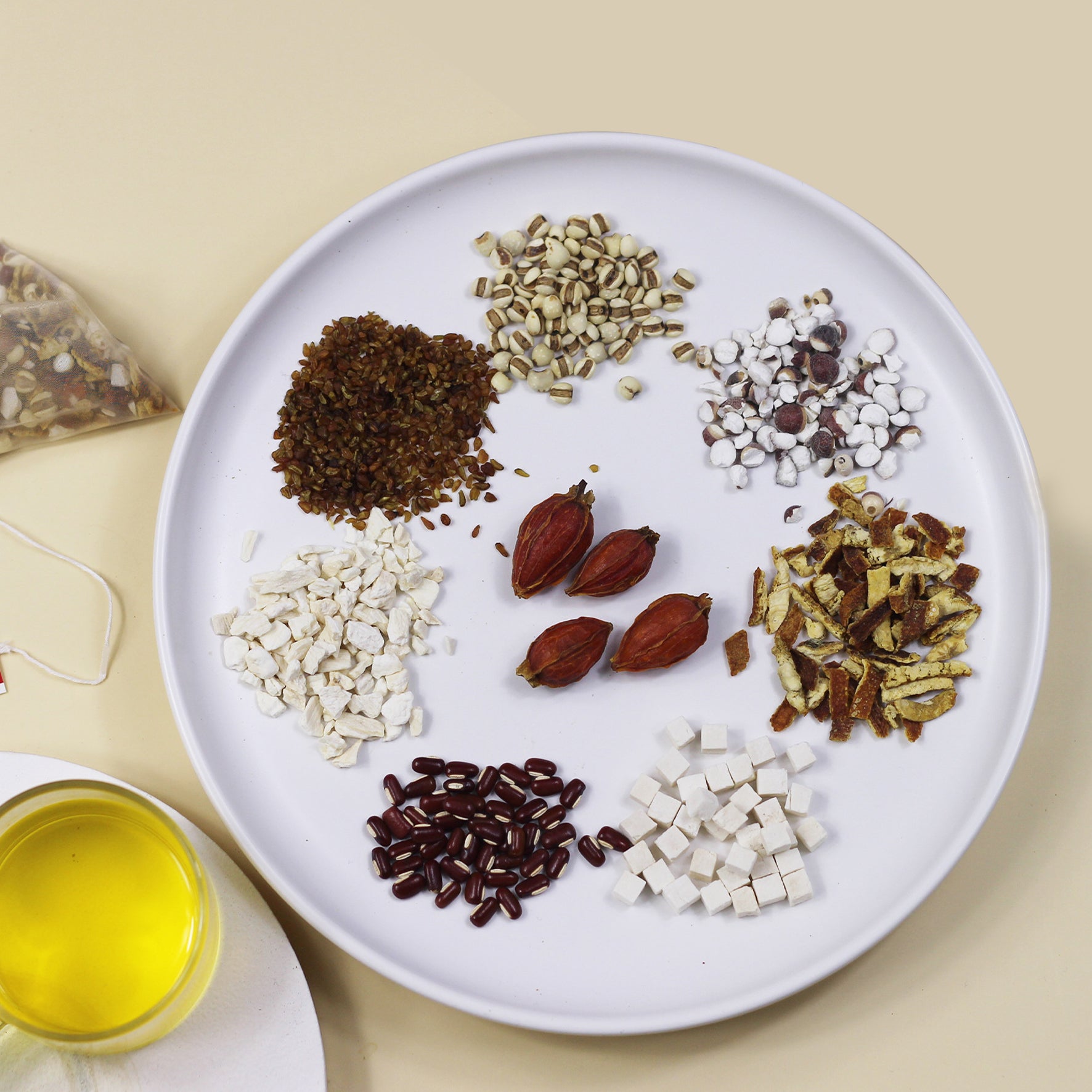 【湿气重喝】芡实薏仁茯苓茶 本草配方红豆薏米袋泡茶三角茶包